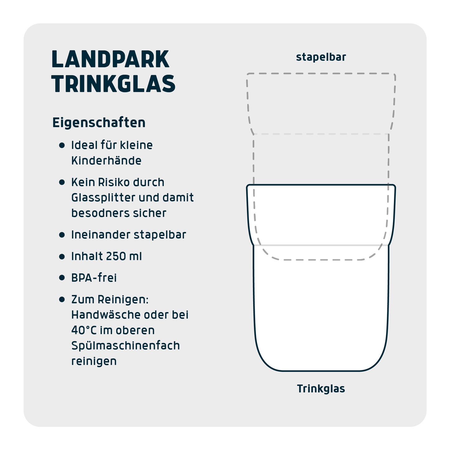 Landpark x Mepal Trinkglas