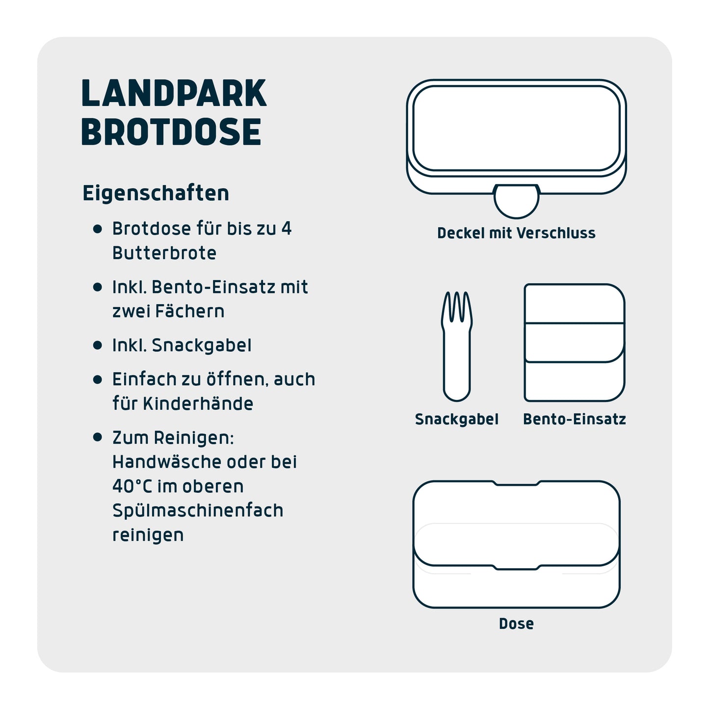 Bundle Landpark x Mepal Trinkflasche & Brotdose