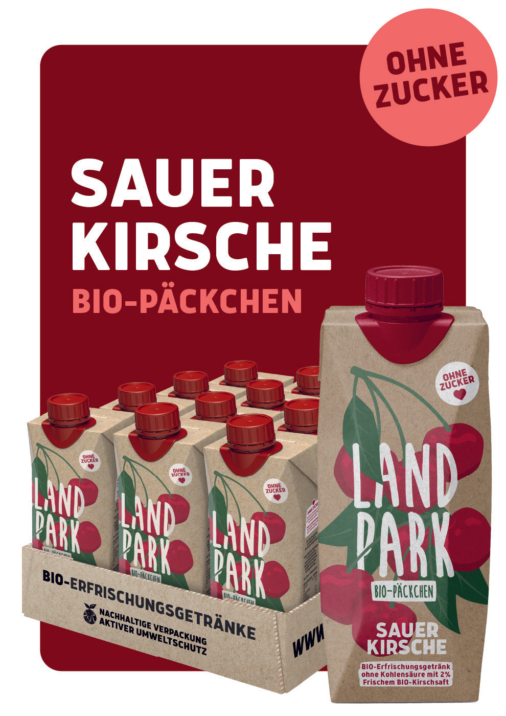 Bio-Päckchen Sauerkirsche 12 x 0,5l