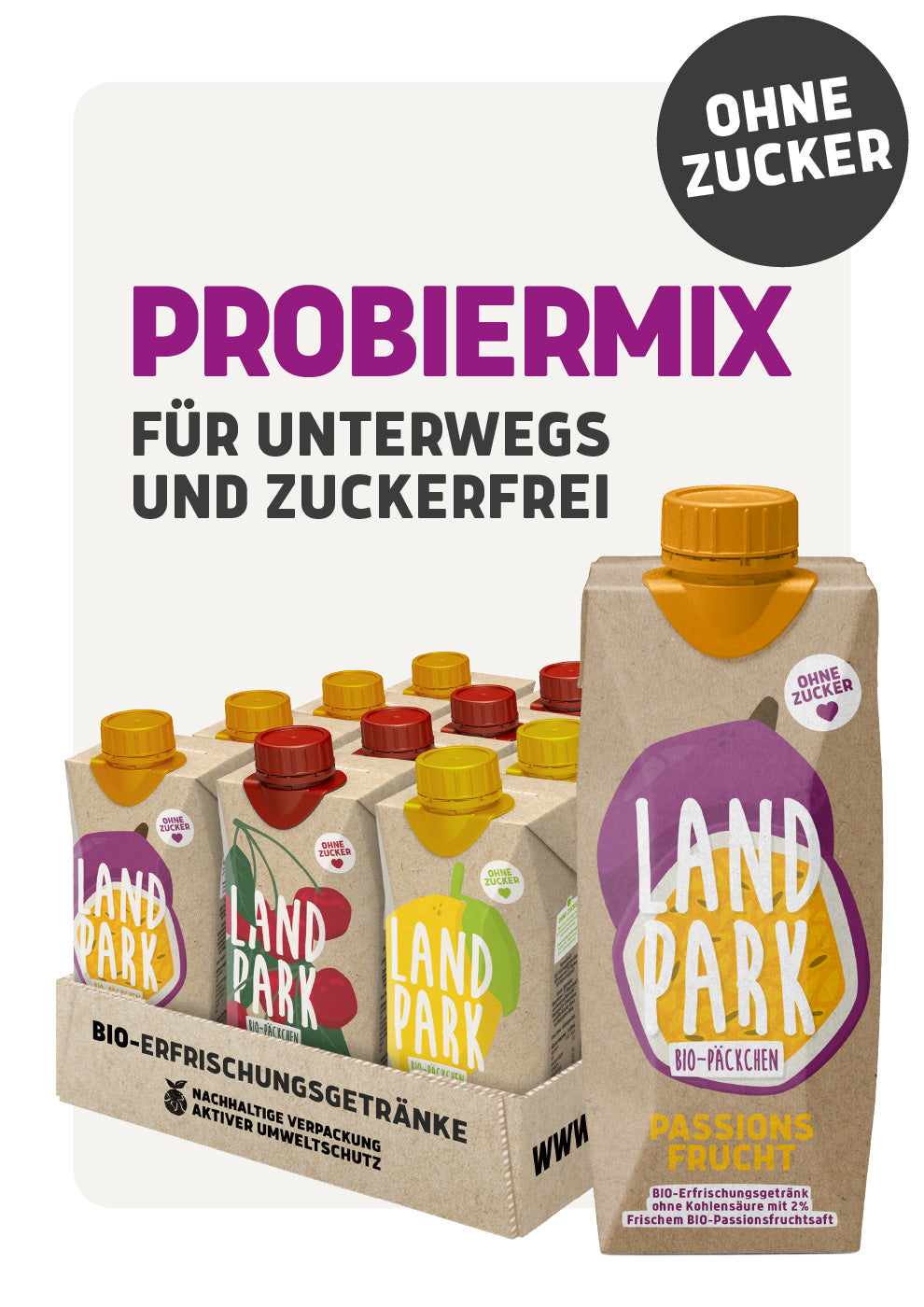 Probiermix Bio-Päckchen zuckerfrei 12 x 0,5l